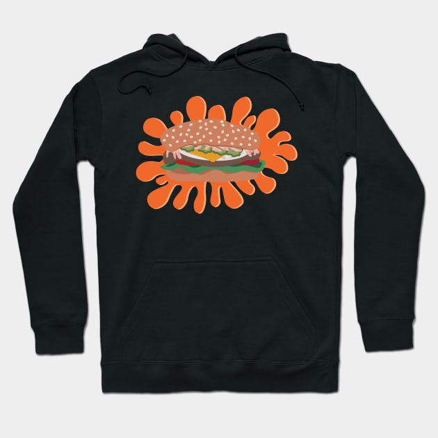 Burger with Ed Sauce Hoodie by Frannotated